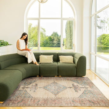 Soft Washable Multicolour Moroccan Rug - Coralie