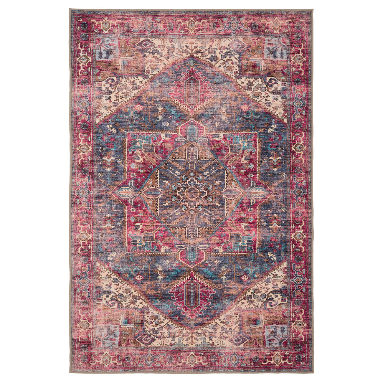Soft Washable Multicolour Rug - Delphine