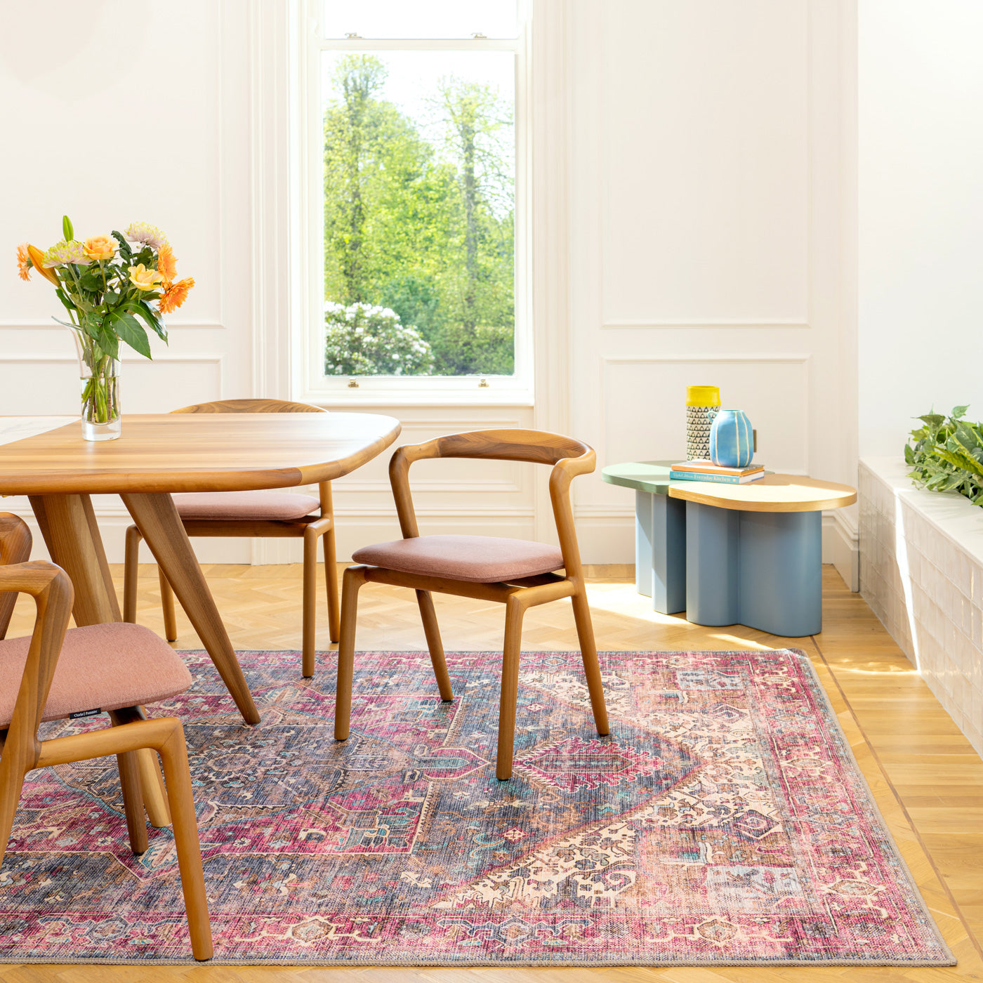 Soft Washable Multicolour Rug - Delphine