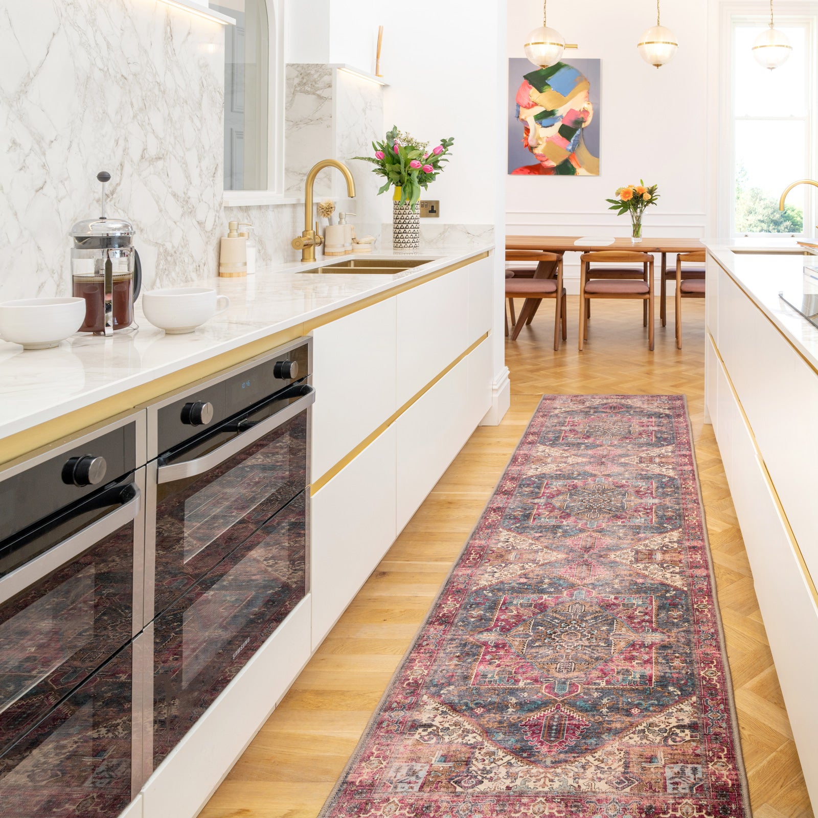 Soft Washable Multicolour Runner - Delphine