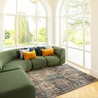 Soft Washable Blue Regency Rug - Dorothea