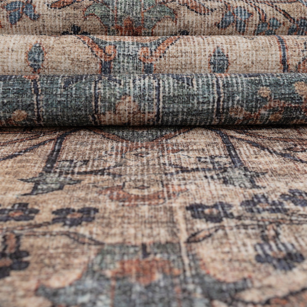 Soft Washable Blue Regency Runner - Dorothea