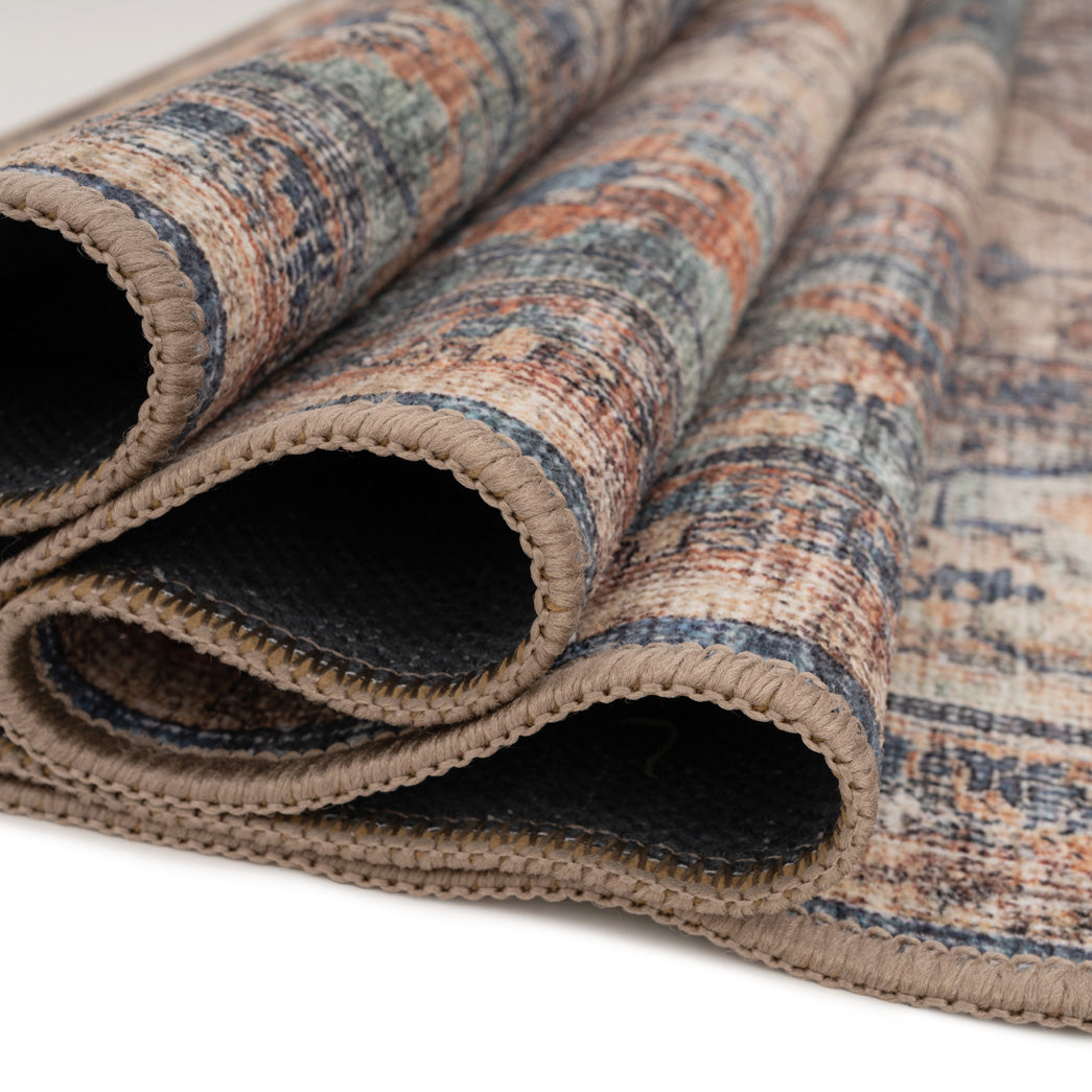 Soft Washable Blue Regency Runner - Dorothea