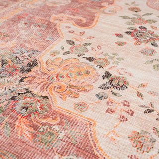 Washable Pink Medallion Runner - Dusk