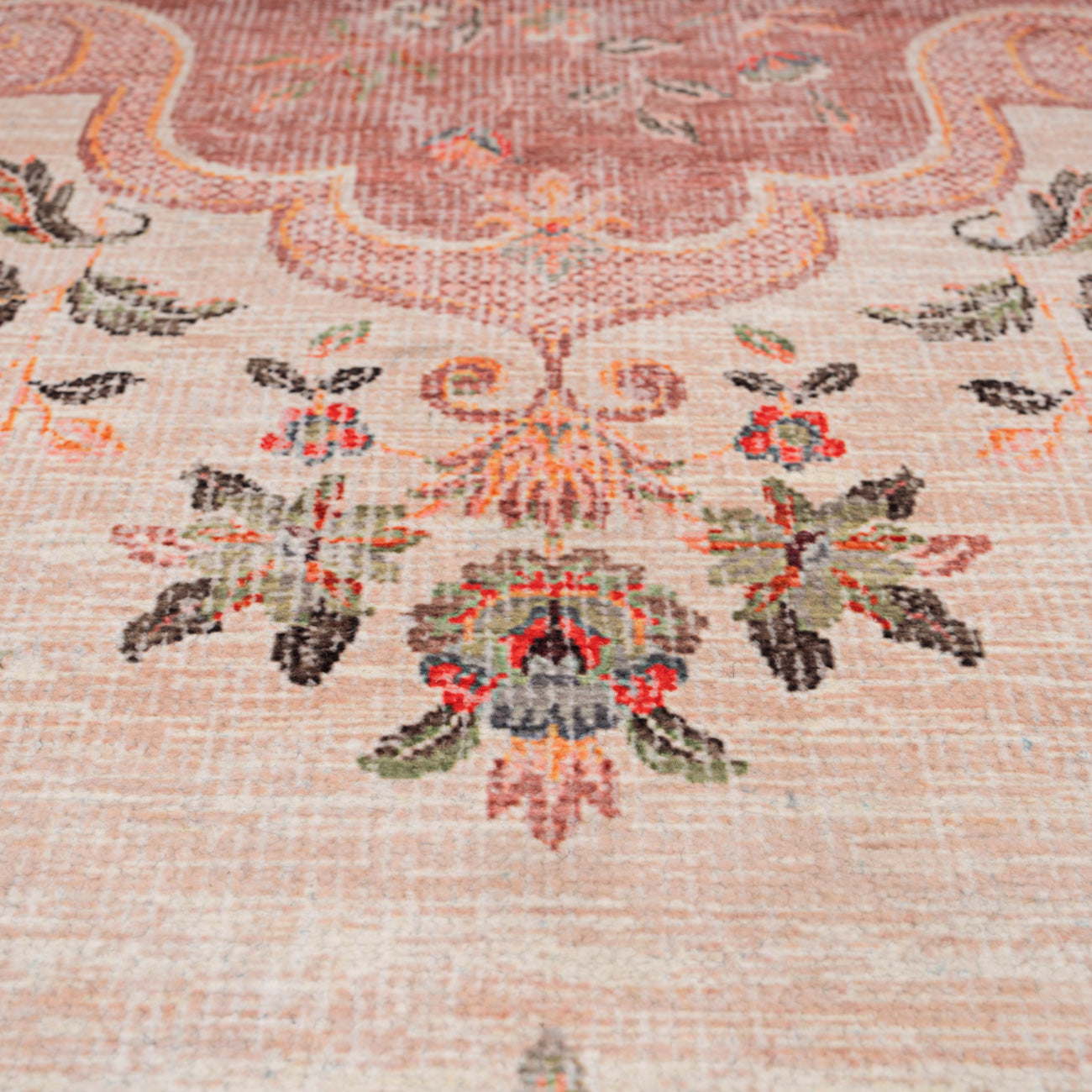 Washable Pink Medallion Rug - Dusk