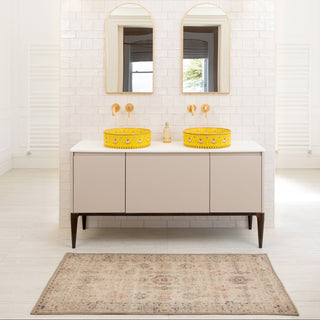 Soft Washable Cream Bathroom Mat - Elnora