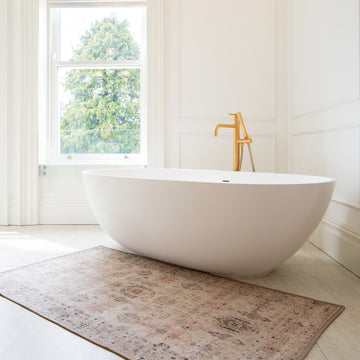 Soft Washable Cream Bathroom Mat - Elnora