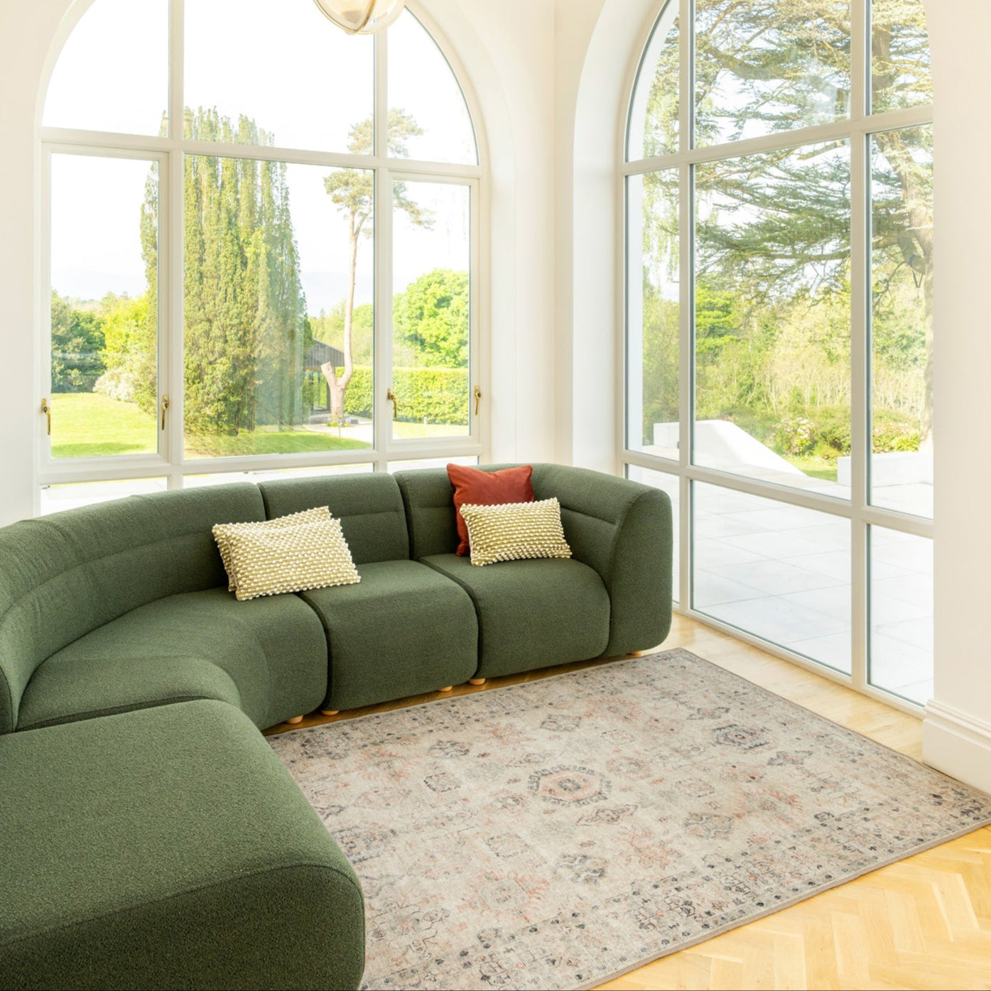 Soft Washable Cream Distressed Rug - Elnora