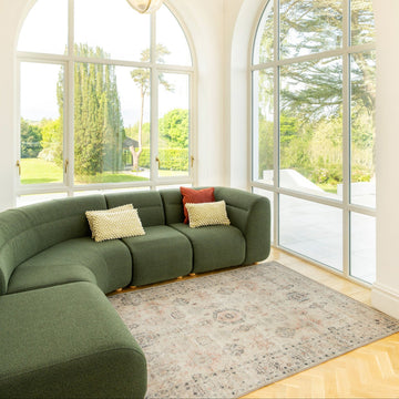 Soft Washable Cream Distressed Rug - Elnora