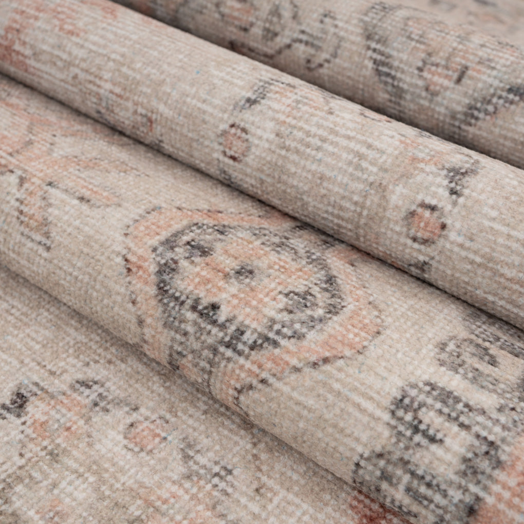 Soft Washable Cream Distressed Rug - Elnora