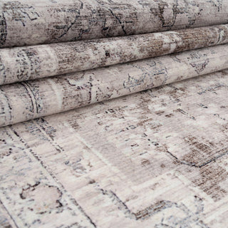 Soft Washable Vintage Greige Runner - Elsie