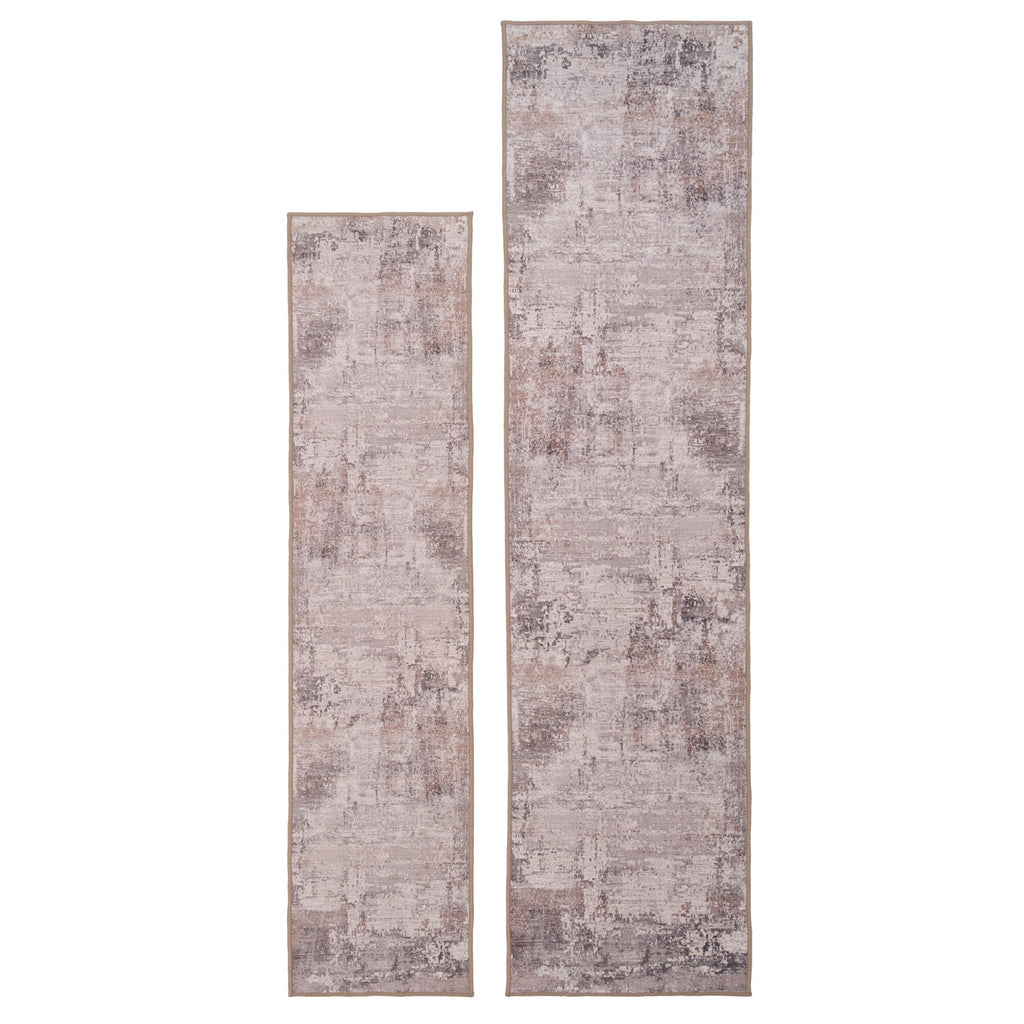 Soft Washable Distressed Greige Runner - Ernest | Runner Rugs | Kukoon ...