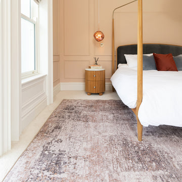 Soft Washable Distressed Greige Rug - Ernest