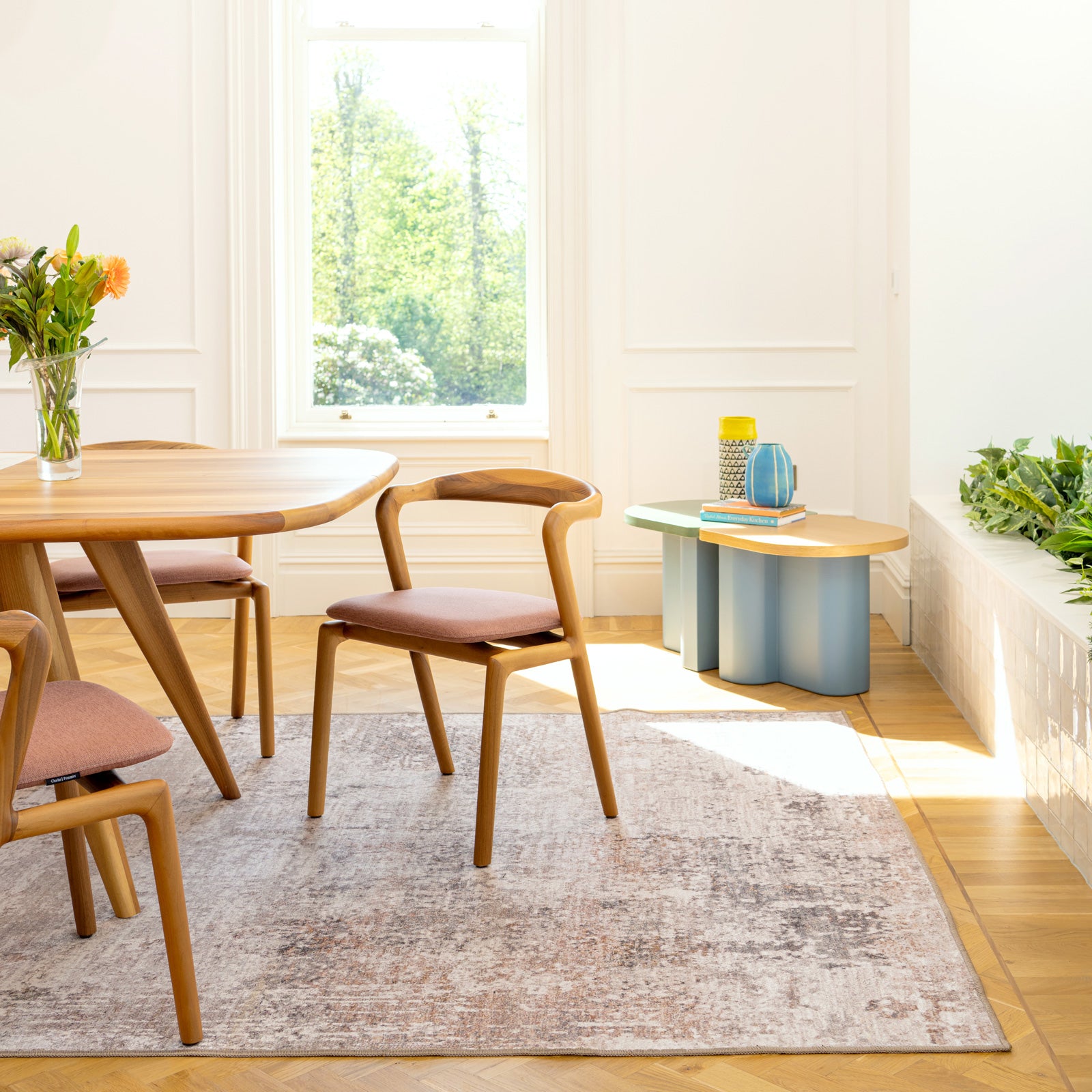 Soft Washable Distressed Greige Rug - Ernest