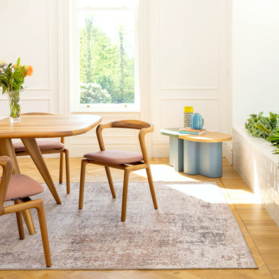Soft Washable Distressed Greige Rug - Ernest