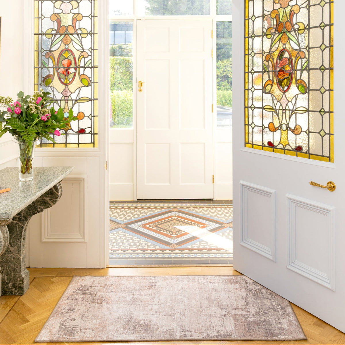 Soft Washable Distressed Doormat - Ernest