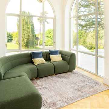 Soft Washable Distressed Greige Rug - Ernest