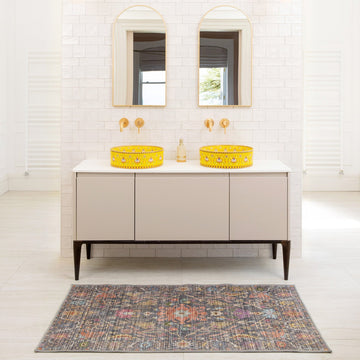 Soft Washable Wildflower Doormat - Francine