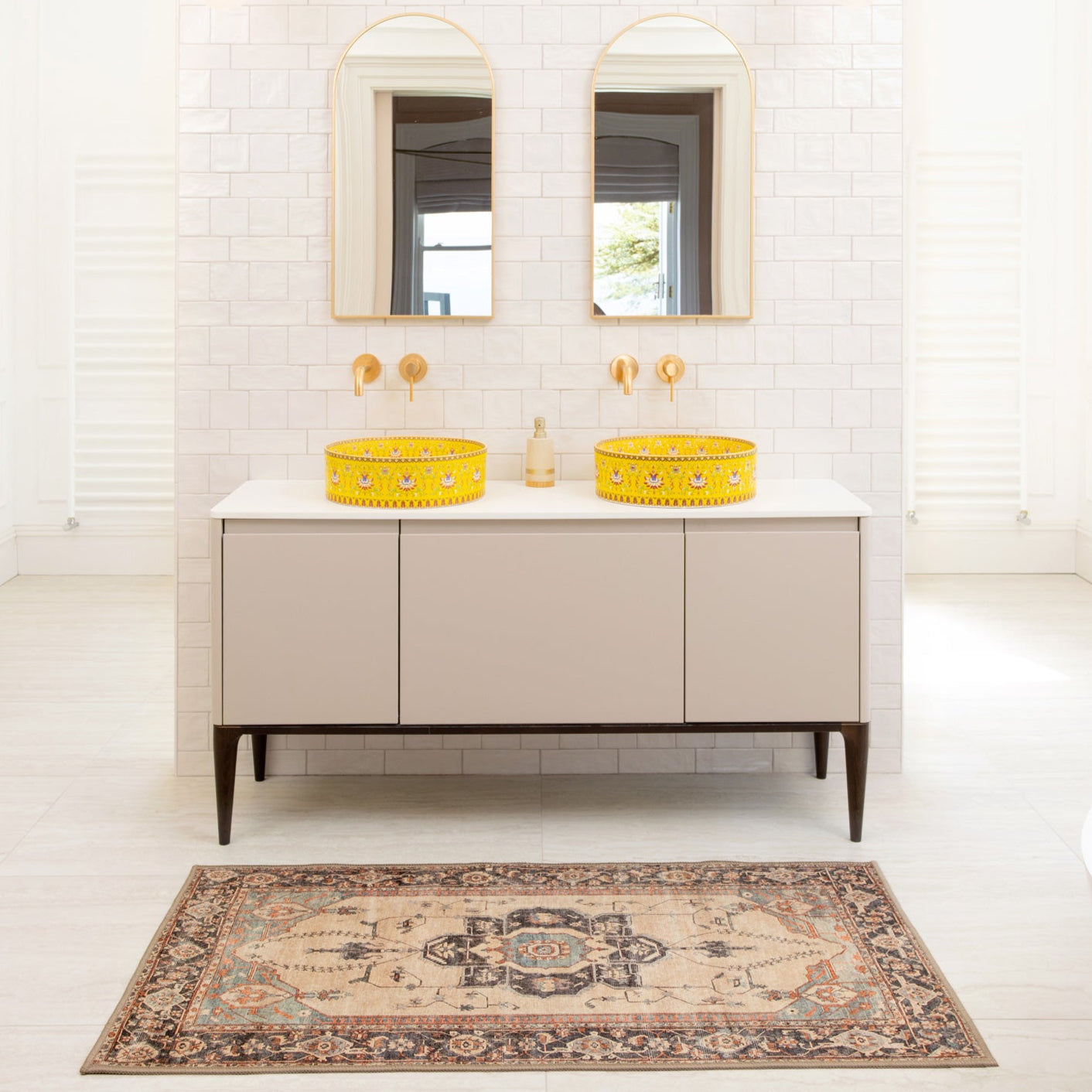 Soft Washable Heritage Bathroom Mat - Hazel