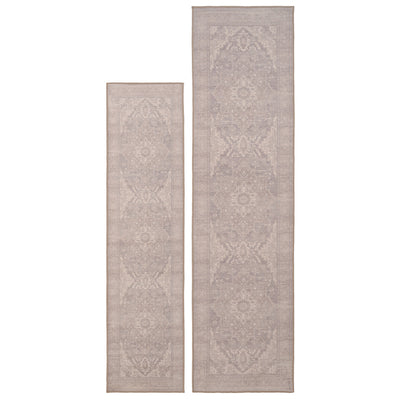 Soft Washable Vintage Beige Runner - Mariana