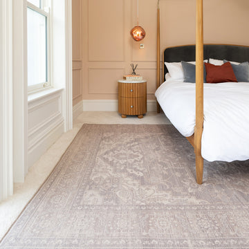 Soft Washable Vintage Beige Rug - Mariana