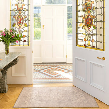 Soft Washable Beige Doormat - Mariana