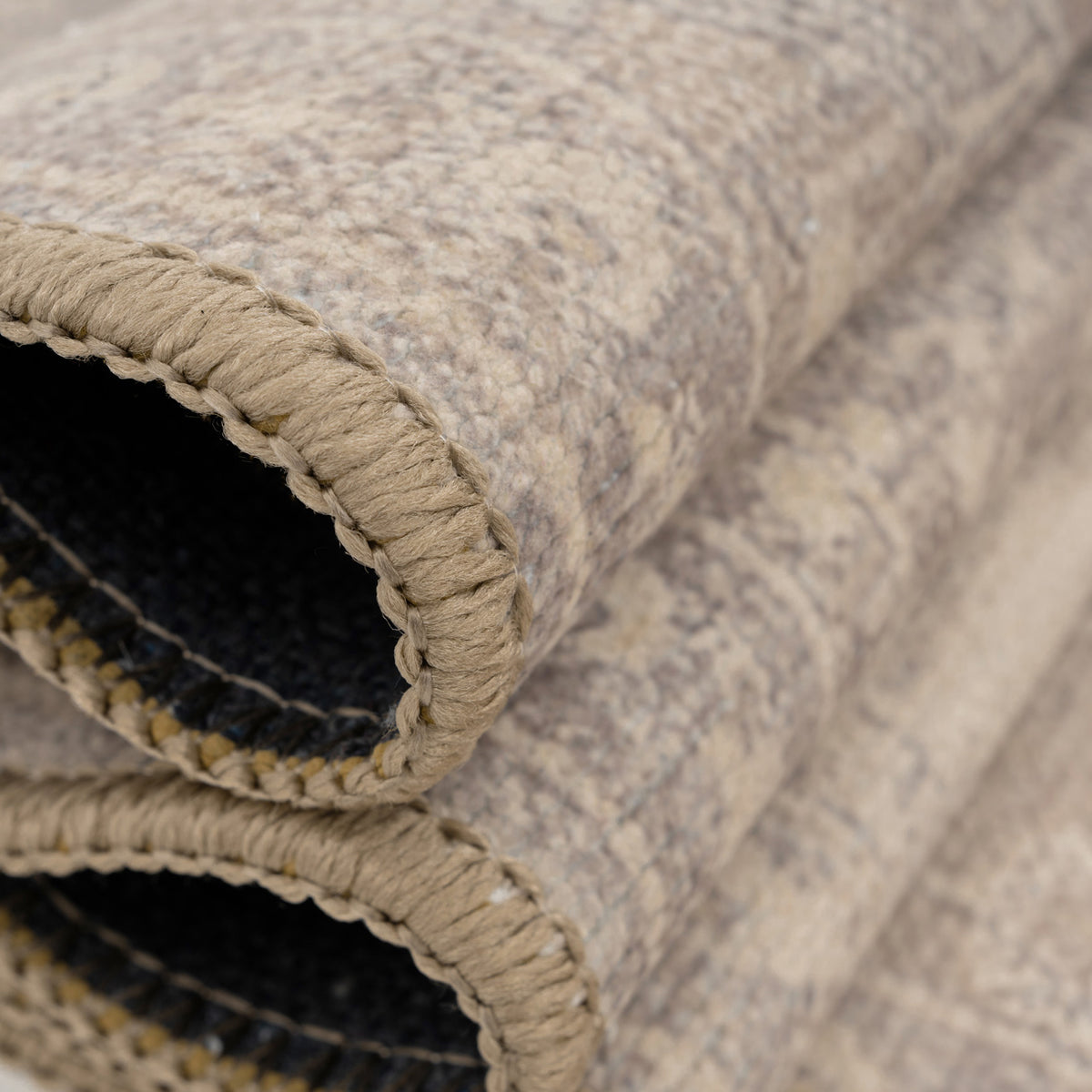 Soft Washable Vintage Beige Rug - Mariana