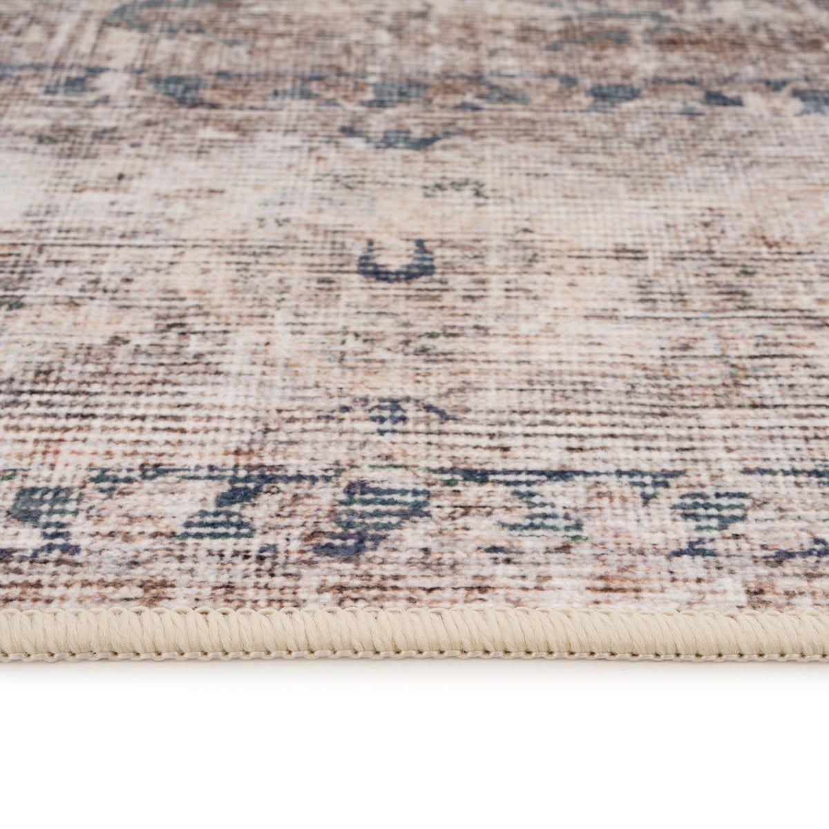 Washable Grey Blue Vintage Runner - Roam