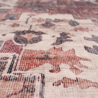 Soft Washable Traditional Burgundy Runner - Rubyana