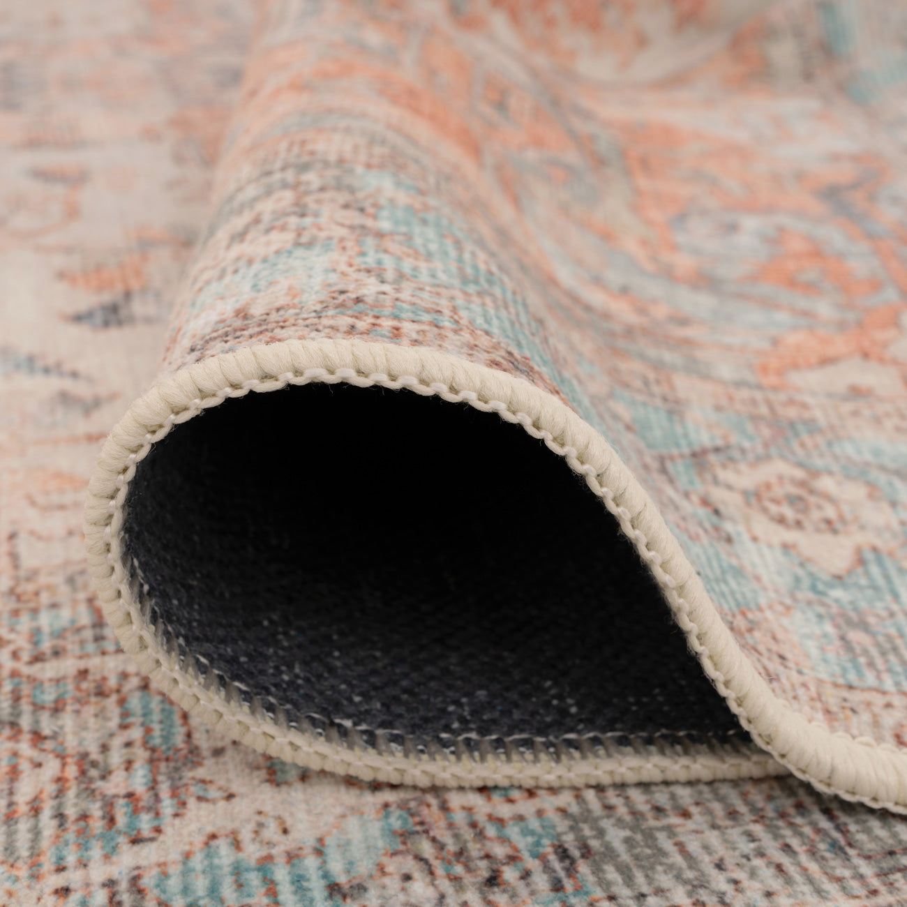 Washable Terracotta Vintage Runner - Sisu