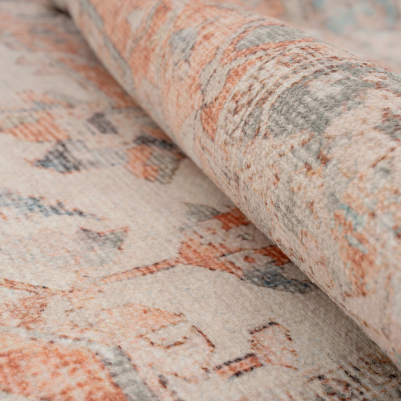 Washable Terracotta Vintage Runner - Sisu