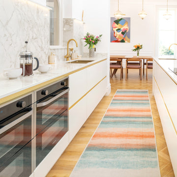 Soft Washable Multicolour Abstract Runner - Solene