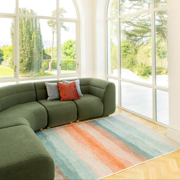Soft Washable Multicolour Abstract Rug - Solene