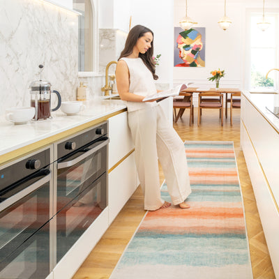 Soft Washable Multicolour Abstract Runner - Solene