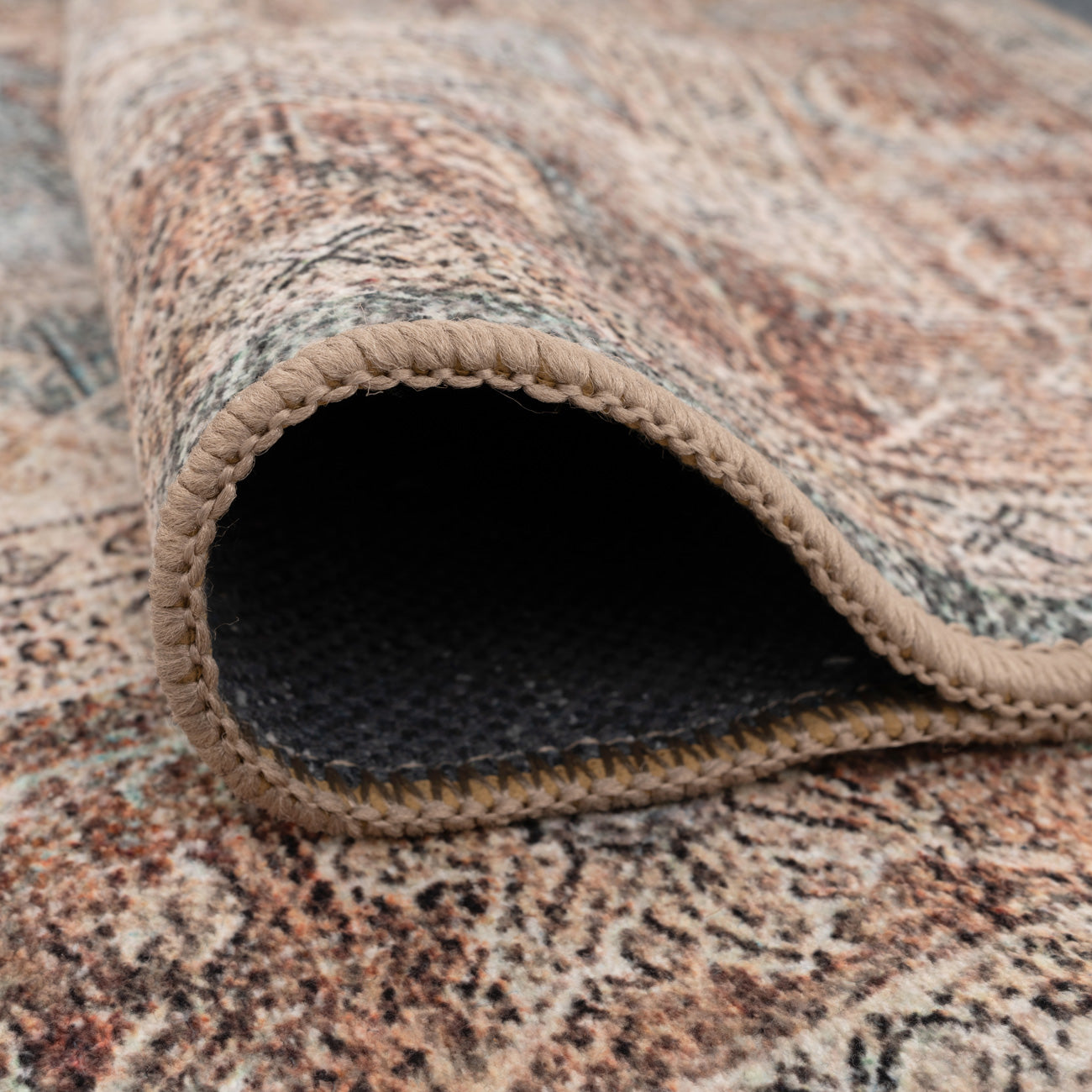 Washable Blue Heritage Rug - Sonder