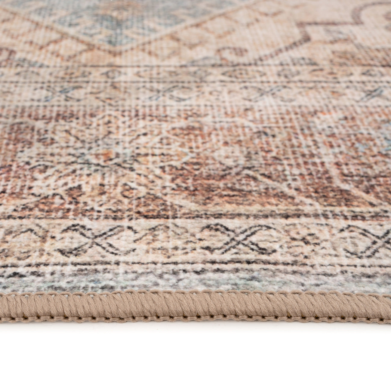 Washable Blue Heritage Rug - Sonder