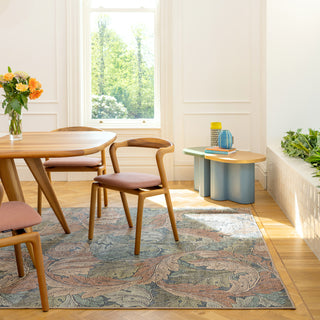 Soft Washable Green Leaf Print Rug - Sylvan