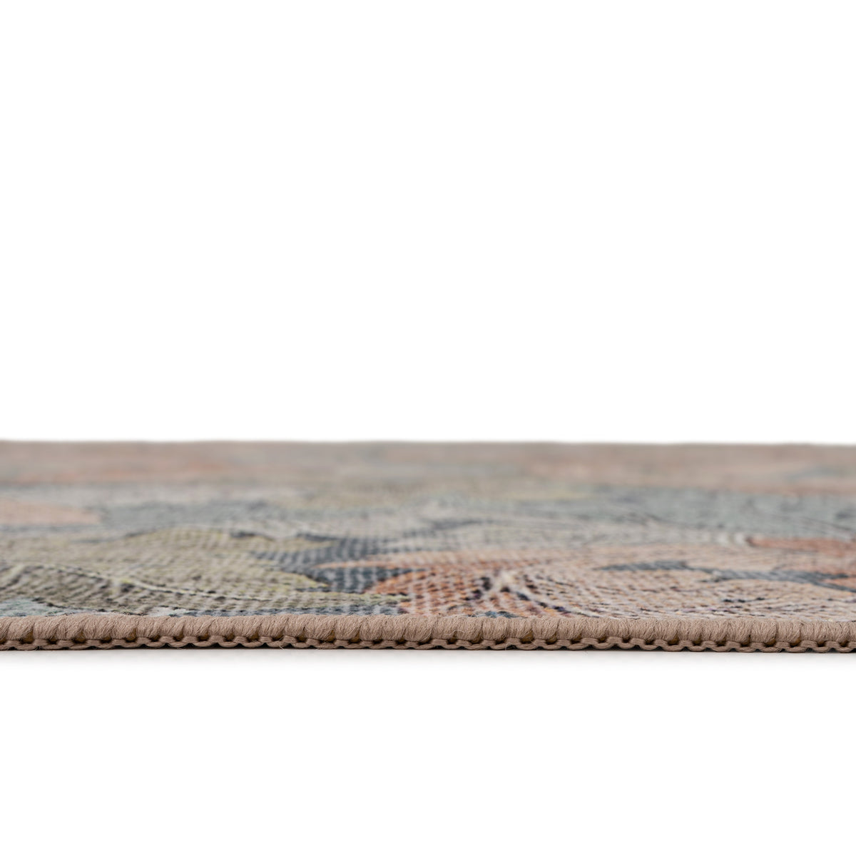 Soft Washable Green Leaf Print Rug - Sylvan