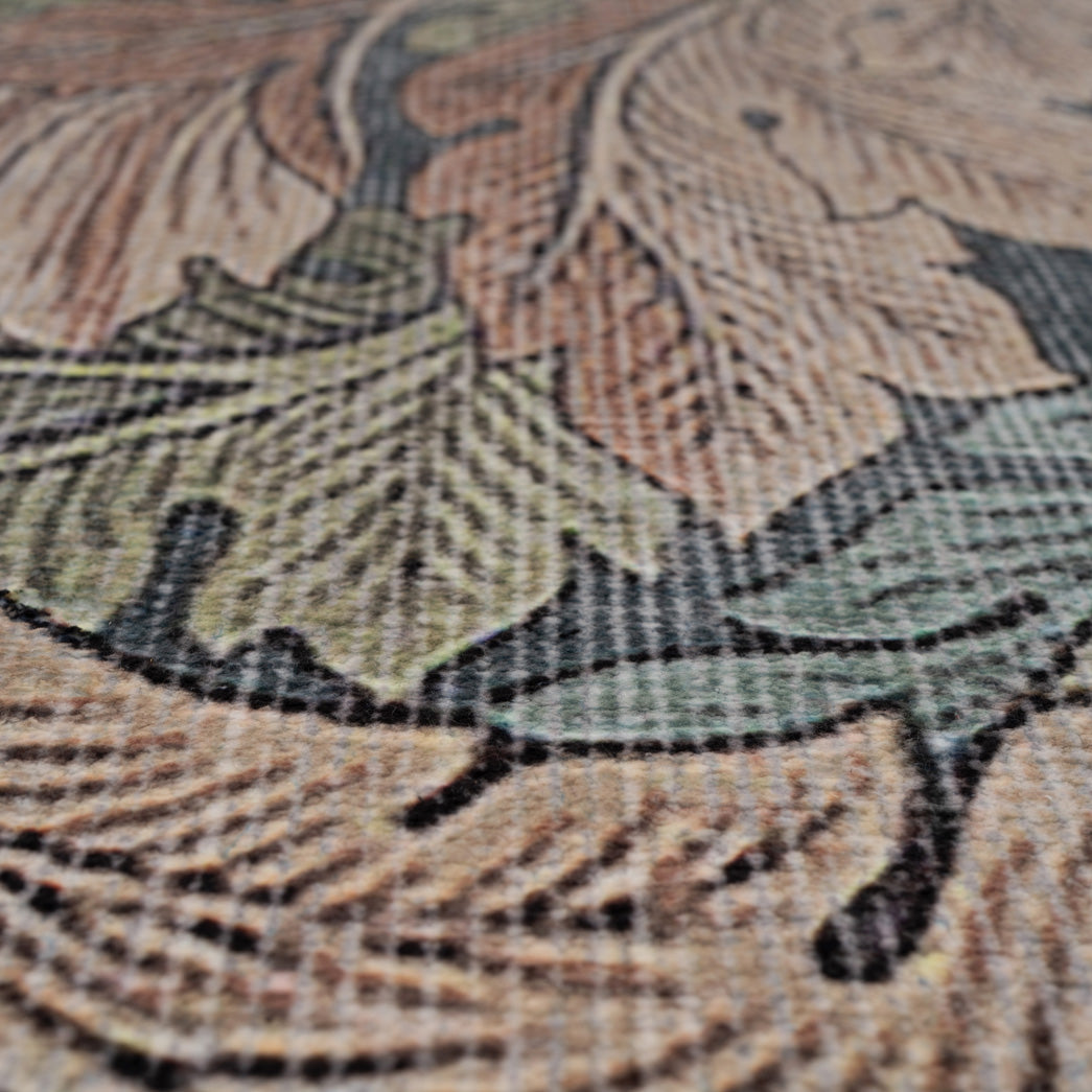 Soft Washable Green Leaf Print Rug - Sylvan