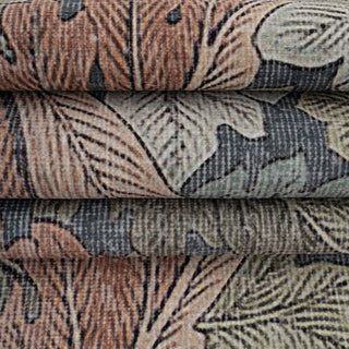 Soft Washable Green Leaf Print Rug - Sylvan