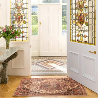 Soft Washable Terracotta Bathroom Mat - Verity