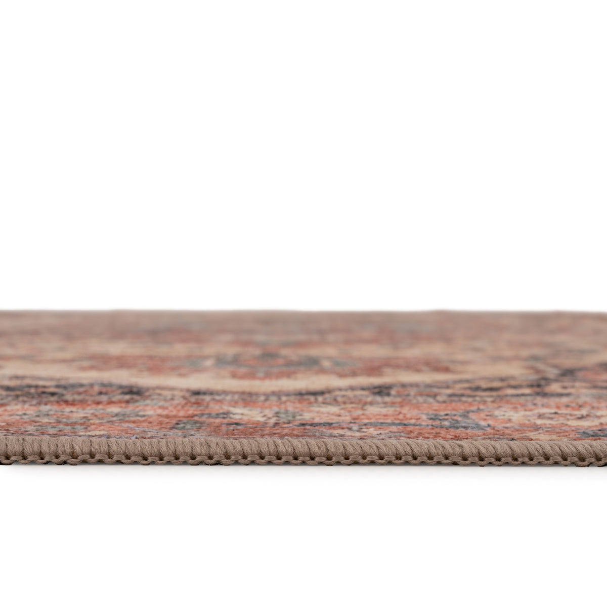 Soft Washable Terracotta Medallion Rug - Verity