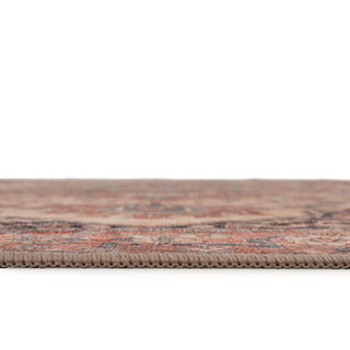 Soft Washable Terracotta Medallion Rug - Verity