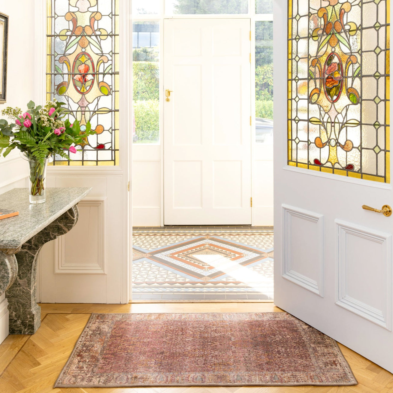 Soft Washable Red Bathroom Mat - Violet