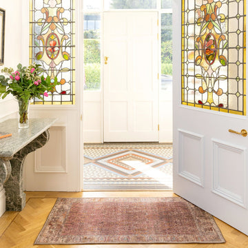 Soft Washable Red Doormat - Violet