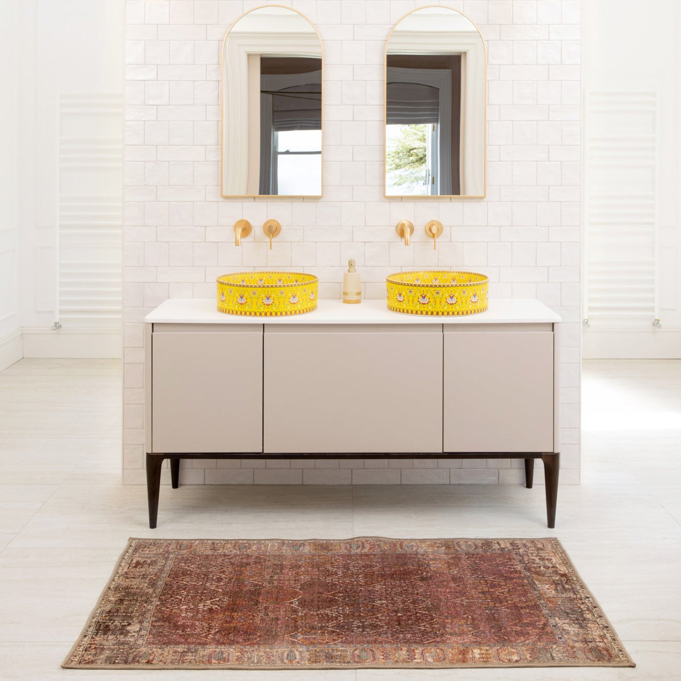 Soft Washable Red Bathroom Mat - Violet