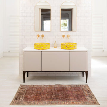 Soft Washable Red Bathroom Mat - Violet