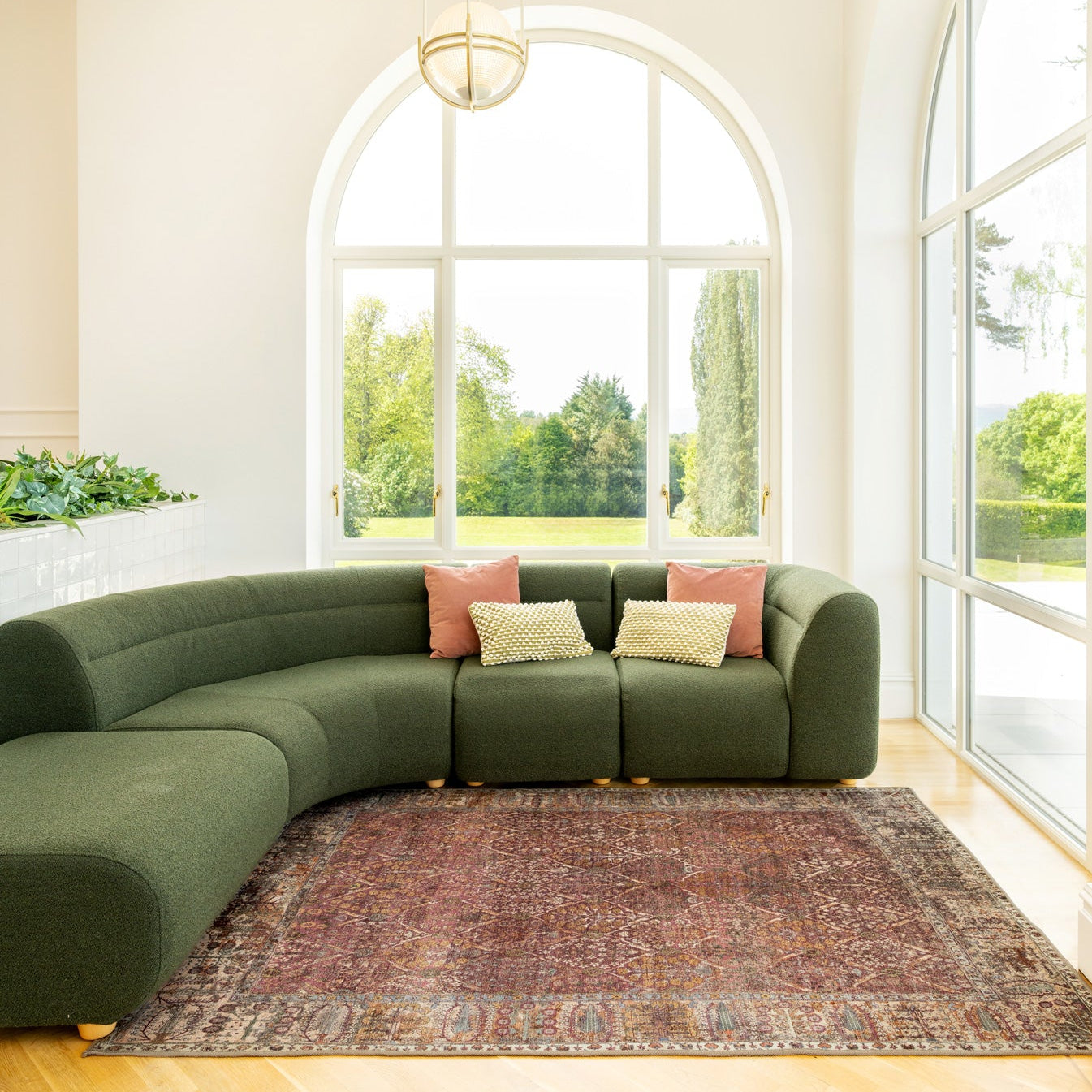 Soft Washable Red Plum Vintage Rug - Violet