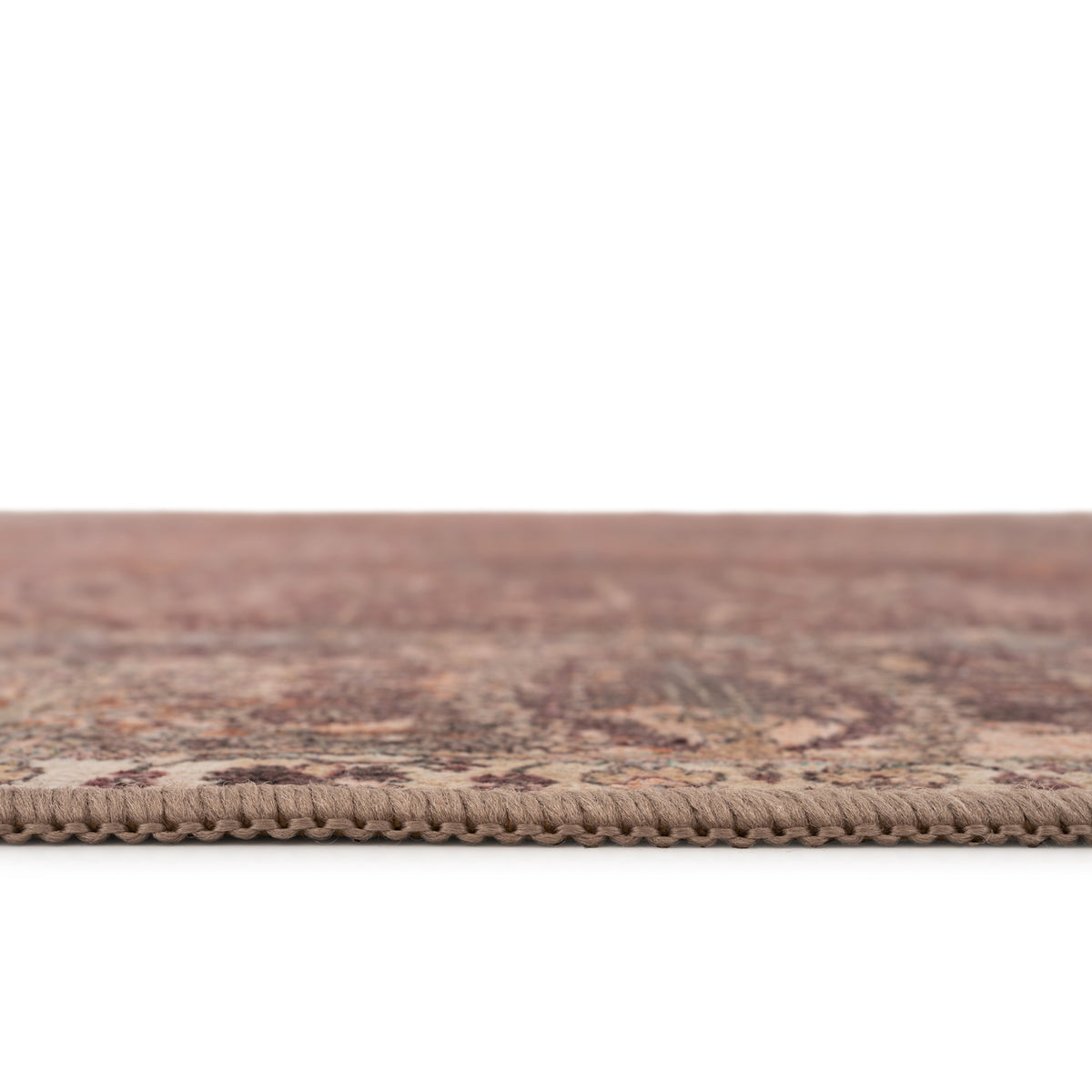 Soft Washable Red Plum Vintage Rug - Violet