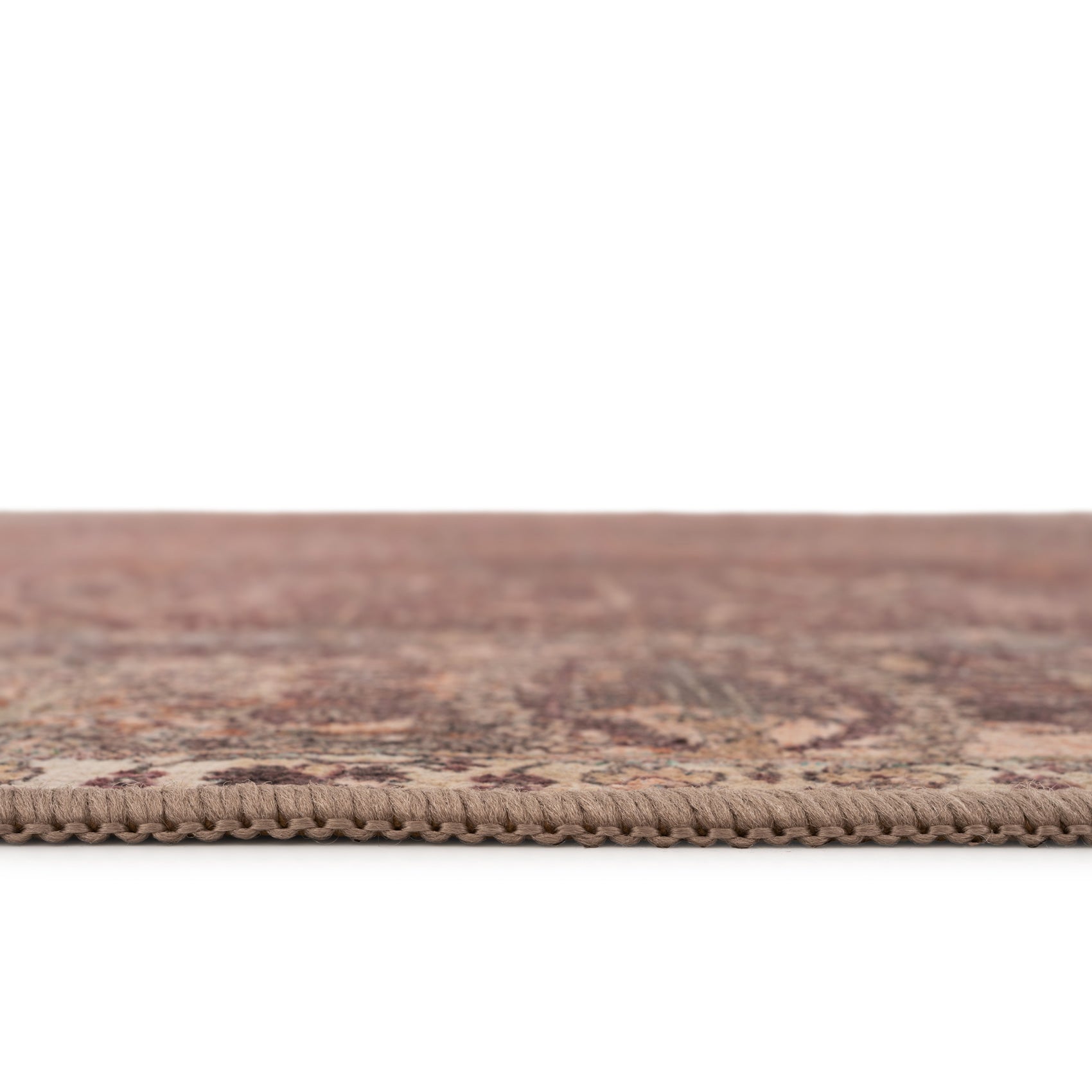 Soft Washable Red Plum Vintage Rug - Violet